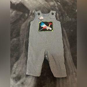 EUC vintage mulberry St gingham romper 9Mo